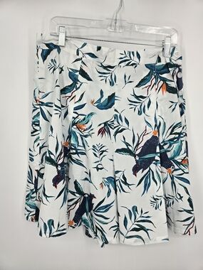 Bernie Dexter White Tropical Bird Print Shorts 2XL NWOT